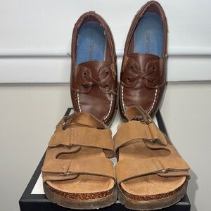 Men's Brown Leather Sandals and Loafers